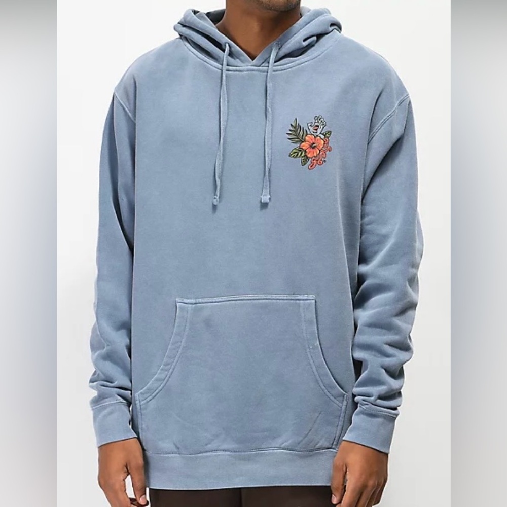Santa Cruz Floral Hand Logo Blue Hoodie Men’s Small / Unisex Oversized - Picture 6 of 8